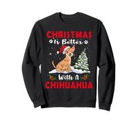 Christmas Is Better with A Chihuahua Dog Xmas Puppy Lover Sudadera