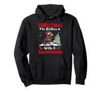 Christmas Is Better with A Dachshund Dog Xmas Puppy Lover Sudadera con Capucha