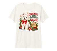 Christmas Is Better with My Westie Holiday Terrier Joy Camiseta Premium