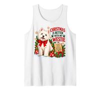 Christmas Is Better with My Westie Holiday Terrier Joy Camiseta sin Mangas
