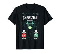 Christmas Is Calling Llamada entrante Diseño de Pantalla Strat Party Camiseta