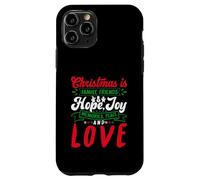 Christmas Is Family, Friends Love Memories Funny Xmas Carcasa para iPhone 11 Pro