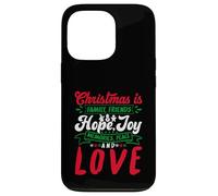 Christmas Is Family, Friends Love Memories Funny Xmas Carcasa para iPhone 13 Pro