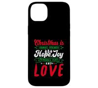 Christmas Is Family, Friends Love Memories Funny Xmas Carcasa para iPhone 14 Plus