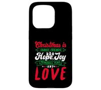 Christmas Is Family, Friends Love Memories Funny Xmas Carcasa para iPhone 15 Pro