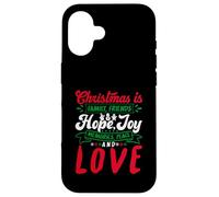 Christmas Is Family, Friends Love Memories Funny Xmas Carcasa para iPhone 16