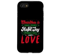 Christmas Is Family, Friends Love Memories Funny Xmas Carcasa para iPhone SE (2020) / 7/8