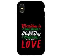 Christmas Is Family, Friends Love Memories Funny Xmas Carcasa para iPhone X/XS