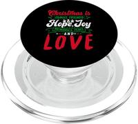 Christmas Is Family, Friends Love Memories Funny Xmas PopSockets PopGrip para MagSafe