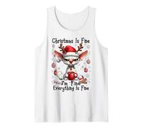 Christmas Is Fine I'm Fine Cornish Rex Xmas Cat Camiseta sin Mangas