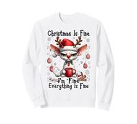 Christmas Is Fine I'm Fine Cornish Rex Xmas Cat Sudadera