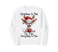 Christmas Is Fine I'm Fine Cornish Rex Xmas Cat Sudadera