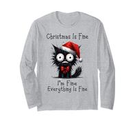 Christmas Is Fine I'm Fine Grumpy Black Cat Xmas Chaos Manga Larga