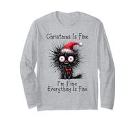 Christmas Is Fine I'm Fine Grumpy Black Cat Xmas Chaos Manga Larga