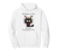 Christmas Is Fine I'm Fine Grumpy Xmas Cat Christmas Chaos Sudadera con Capucha