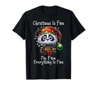 Christmas Is Fine I'm Fine Grumpy Xmas Panda Bear Camiseta