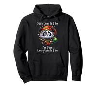 Christmas Is Fine I'm Fine Grumpy Xmas Panda Bear Sudadera con Capucha