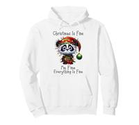 Christmas Is Fine I'm Fine Grumpy Xmas Panda Bear Sudadera con Capucha
