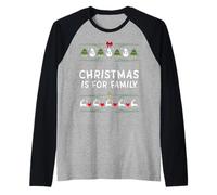 Christmas is For Family Jolly Holiday Gifts For Family Party Camiseta Manga Raglan