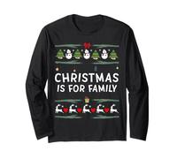 Christmas is For Family Jolly Holiday Gifts For Family Party Manga Larga
