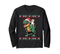 Christmas Japanese Shiba Inu T-Rex Dinosaur Tyrannosaurus Manga Larga
