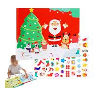 Christmas Jelly Sticker Book, Toddler Arts & Crafts Activity, Reusable Christmas Stickers, Educational Christmas Activities & Stocking Stuffer for Kids, Christmas Jelly Sticker Book