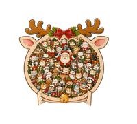 Christmas Jigsaw Puzzle, Wooden Animal Puzzle, Winter Holiday Toy Set Decor | Funny Animal Design, Wooden Interactive Puzzle, Festive Winter Toy, for Boys Girls Adults Birthday Party Favors