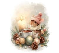 Christmas Journal: Cozy Holiday Notebook with Cute Mouse: Notes, Reflections and Daily Writing