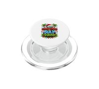Christmas July Squad Summer Santa Hat Sunglasses Palm Tree PopSockets PopGrip para MagSafe