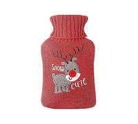 Christmas Knitted Cover Mini Hand Warmer Explosion Proof Shell Hot Water Bag Microwavable Silicone H