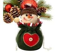 Christmas Knitted Doll Bags - Fabric Storage Bags, Reusable Holiday Wrapping Pouches, Cute Design, Cotton Material | Festive Style with Drawstring Closure for Treats Favors Packaging Kids Boys