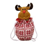 Christmas Knitted Doll Gift Bags, Christmas Apple Bag, Adorable Knitted Doll Gift Bags, Drawstring Gift Bag, Reusable Christma Bag for Presents Candy Fruit and Festival (B)
