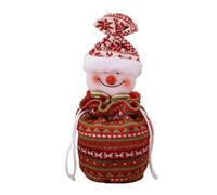 Christmas Knitted Doll Gift Bags, Christmas Apple Bag, Adorable Knitted Doll Gift Bags, Drawstring Gift Bag, Reusable Christma Bag for Presents Candy Fruit and Festival (D)