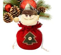 Christmas Knitted Doll Gift Bags - Fabric | Christmas Dołl Bags | Chàistmas Zipper Design, Fabric, Cute 3D Santa Doll Bag, Reutilizable Zipper Gift Bağs