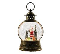 Christmas Lantern Musical Christmas Snow Globes USB&Battery Powered Rotating Glittering Water Lanterns - Plays 8 Songs Including Jingle Bells & Lights Up with Changing LED Colours,Home Décor Gift 13cm