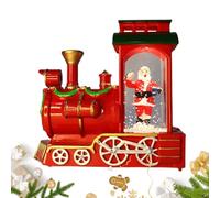 Christmas Lantern,Vintage Train with Lights - Christmas Snow Globe Decorative Lanterns - For Indoor Table Shelf Fireplace Living Room Office School Farmhouse Party Holiday Winter