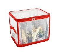 Christmas Light Organizer | Zippered Holiday Light Storage Box With 5 Divider Reels & Reinforced Handle, Keeps String Lights Tangle-Free For Home, Basement, Garage, Closet, College Dorm & Attic