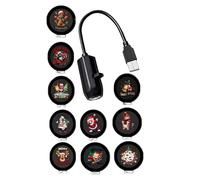 Christmas Light Projector - 360° Rotatable Light, USB Christmas Party Lights Decoration Set Outdoor Waterproof | 10 Pattern Projection for Home, Office, Yard, Wall, Roof, Garage, School, Holiday Event