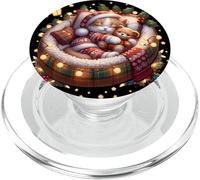 Christmas Lights For Women with Cat Wearing A Cozy Sweater PopSockets PopGrip para MagSafe