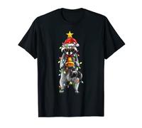 Christmas Lights Raccoon Santa Funny Christmas Tree Raccoon Camiseta