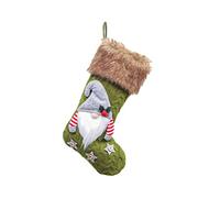 Christmas Lovely Christmas Knitting Faceless Socks Gift Socks Christmas Tree Ornaments Pendant Decor (Color : Red) (Green)