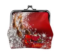 Christmas Magic - Bolsa de maquillaje pequeña para bolso, mini bolsas de cosméticos portátiles, para gimnasio y uso diario, Black, Talla única, Bolsa para monedas