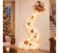 Christmas Magic Trail Wall Light,3D LED Christmas Magic Hanging Your Wall，I | Magical Reindeer Christmas Wall Light with Warm White LED,Sparkling Cascading Snow,Indoor Holiday Decor for Living Room,Gift