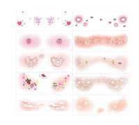 Christmas Makeup Stickers, 10x Waterproof Temporary Christmas Makeup, Festival Makeup Accessories, Long-Lasting Makeup Fake Stickers for Kids Girls Parties, Easy Apply Makeup Stickers