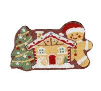 Christmas Mat - Christmas Door Mats | 60x40cm Gingerbread Doormats for Entrance Doors, Imitation Cashmere Material Gingerbread House Doormat, Home & Kitchen, Welcome Door Mat for Indoor Outdoor