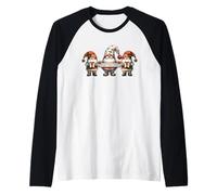 Christmas Matching Family Gnomes Graphic Merry Christmas Camiseta Manga Raglan