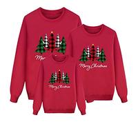 Christmas Matching Sweatshirts for Mom and Daughter 2024 Merry Christmas Sweater Ugly Christmas Soft Graphic Family