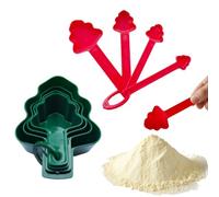 Christmas Measuring Cups And Spoons - Colorful Measurement Scoops | Stainless Steel Measuring Spoons Sets For Home Baking Cooking Apartment Restaurant Food Preparation Wedding Party House Kitchen Decø