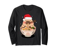 Christmas Men Women Kids Cute Capybara Eating Ramen Noodles Manga Larga