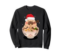 Christmas Men Women Kids Cute Capybara Eating Ramen Noodles Sudadera